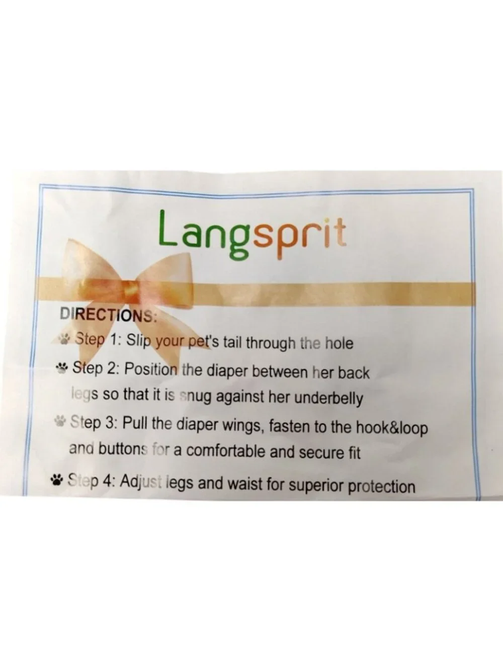 Reusable Washable Female Dog Diapers 3-Pack Medium By Langsprit